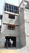 Front view of the building