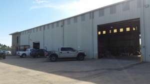 A donation distribution center in Alvin...