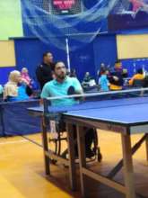 Mohamed playing Table Tennis game