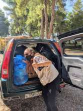 Donations arrive in Ritsona Camp from Lesvos
