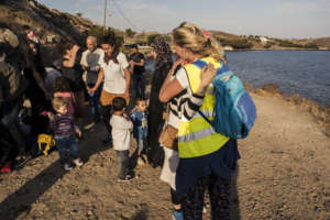 Volunteers Offer Comfort to Arrivals in Lesvos
