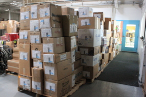 GL dock with materials for a January shipment.