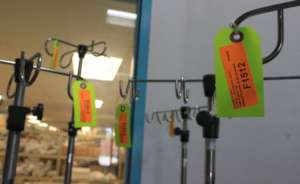 IV poles ready to be distributed