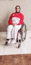 Youmna wining the first place in karate