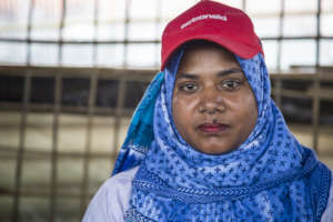 Dr. Fatema Akter, trauma counselor with ActionAid