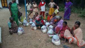 Distribution of monthly food groceries