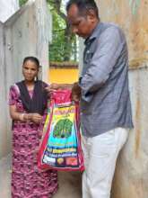 blind girl get food groceries