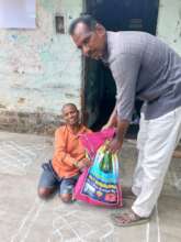 Paralyzed girl get food groceries