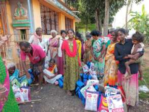 Distribution of monthly food groceries