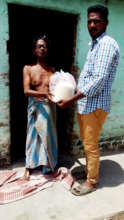 Lepers cured receiving food groceries