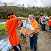 Distributing supplies in Puerto Rico