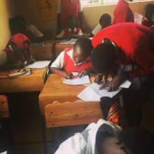 Letter writing session at Akili Girls
