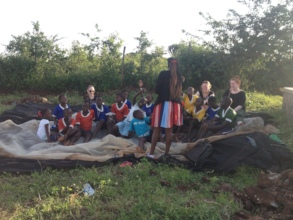 UK students at the literacy garden