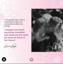 Laura and her mom, Lynn, in honor of Mother's Day