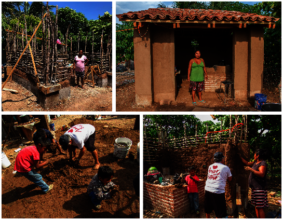 Construction of Venancia's kitchen as a workshop