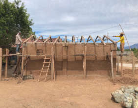 reinforced construction with local materials