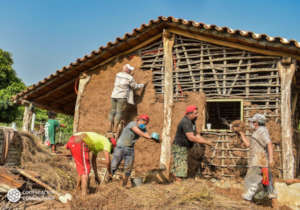 families self-building with local materials