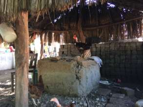 Damaged traditional oven for totopos