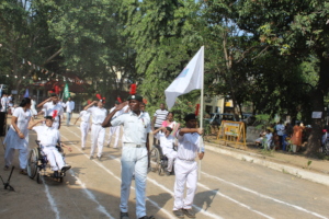 Students performing at Sports Day