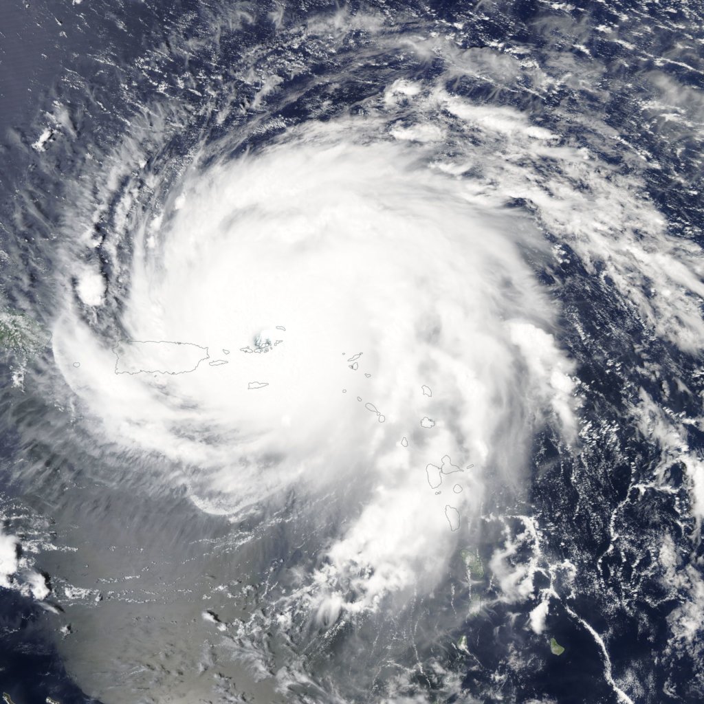Hurricane Irma over the Caribbean, photo by NASA