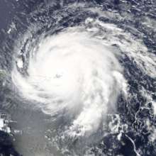 Hurricane Irma over the Caribbean, photo by NASA