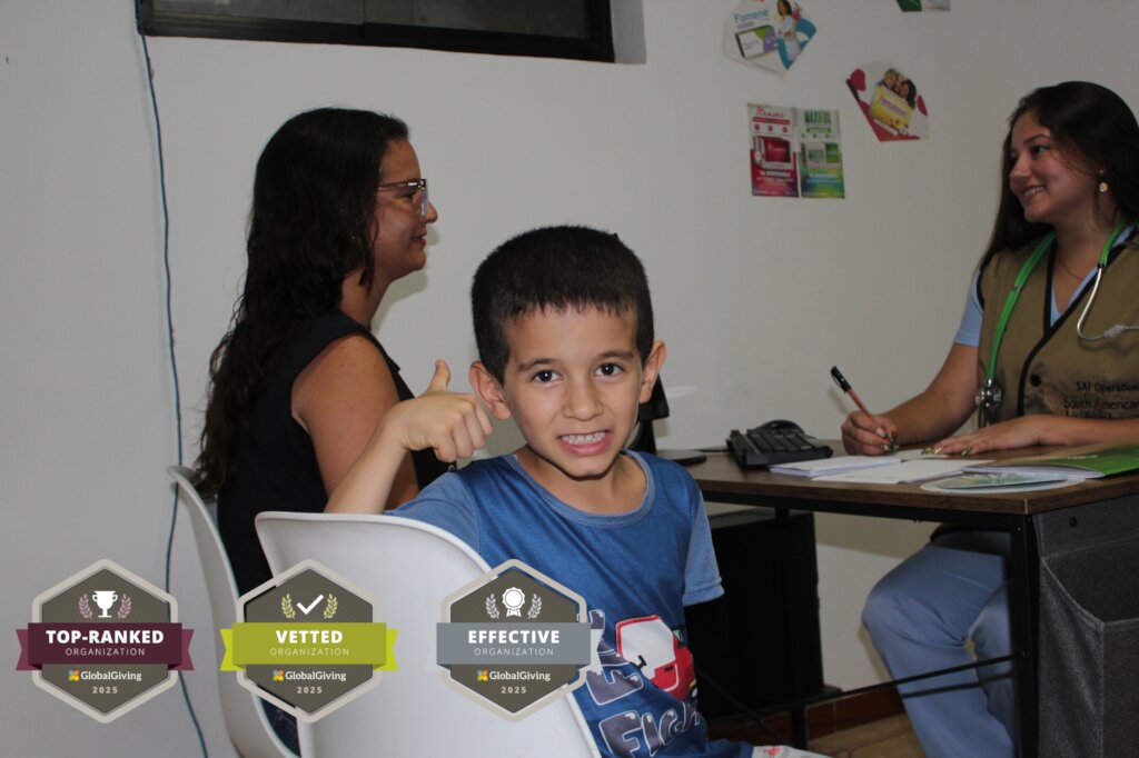 Happy Child Receiving A Checkup at SAI Clinic