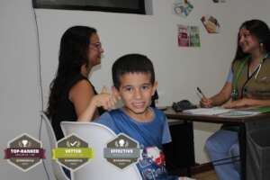 Happy Child Receiving A Checkup at SAI Clinic