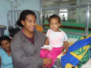 Mother and her daughter from hospital