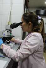 Lab staff giving the best quality service