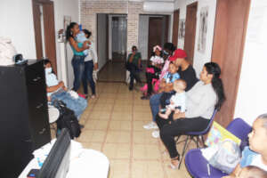 Patients waiting to be seen by doctors