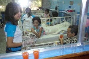 Sharing with the Patients at the Hospital