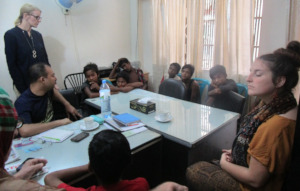 GlobalGiving visitors met some street children