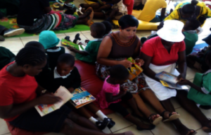 Children enjoying the opportunity to read