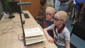 Visually impaired twins are now able to read