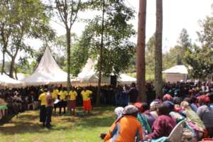 Gladys, a CHHRP speaking during the skit