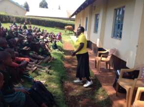 Gladys explaining on the dangers of FGM