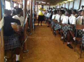 Gladys engages girls on need for menstrual hygiene
