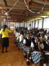 Joyce engaging the girls on effects of FGM