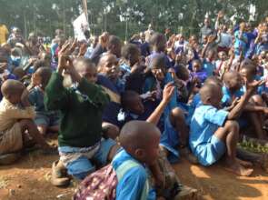 Pupils participating actively in the training
