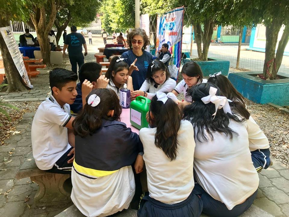 Distributing classroom hygiene kits