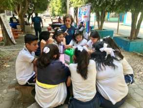 Distributing classroom hygiene kits