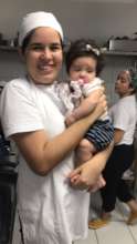 Mairla and her daughter in the kitchen