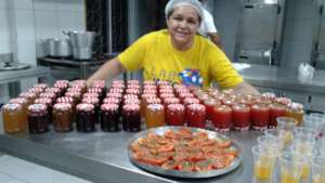 Workshop Participant Showing Off Finished Products