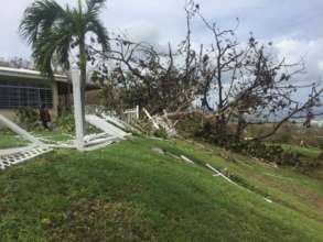 Hurricane damage to outside grounds