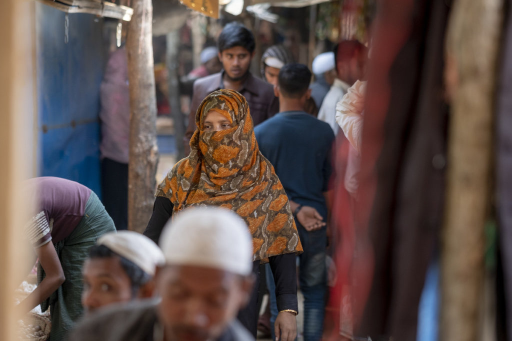 Sajeda shops in Kutupalong Refugee Camp.