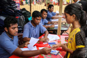 Thanks to your gift she is receiving aid!