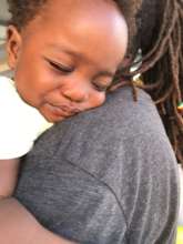 Baby leaving Barbuda