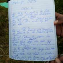 Rachel from Castle Bruce's lovely thank you poem!