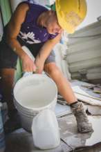 A volunteer in St. John