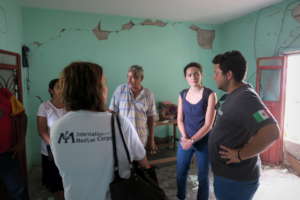 Our team speaks with survivors in Ixtepec, Oaxaca